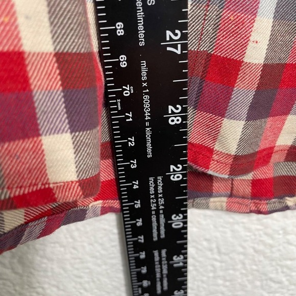 Ben Sherman Mens Red White Blue Plaid Button Down Long Sleeve Shirt Small - Picture 5 of 16